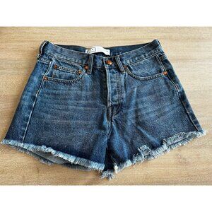 AYR Denim Shorts Medium Wash Cut Off Size 26 3" Inseam 100% Cotton